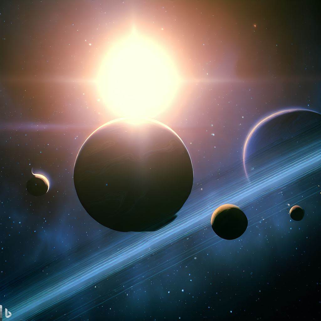 태양계가 만들어지는 가상 이미지