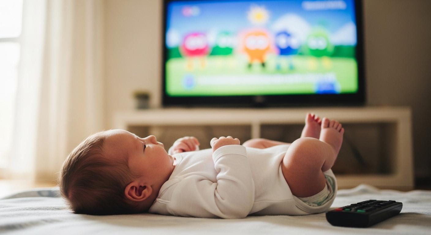 신생아 tv시청