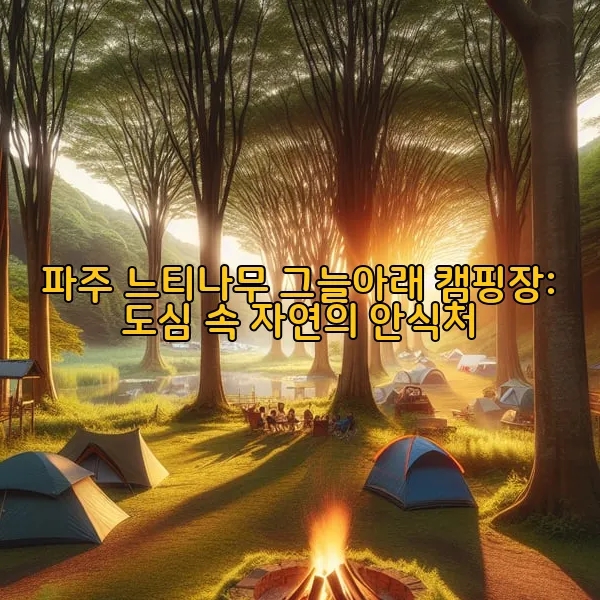 파주 느티나무 그늘아래 캠핑장: 도심 속 자연의 안식처