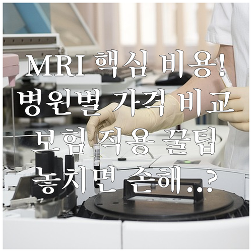 MRI 검사 비용, 병원별 가격과 건..