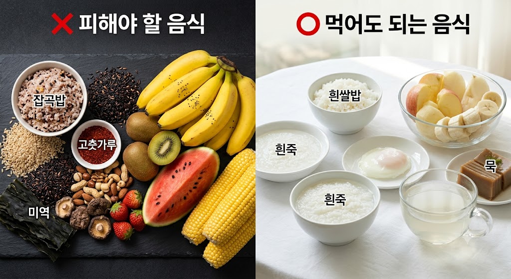 대장내시경 전 피해야 할 음식과 먹어도 되는 음식