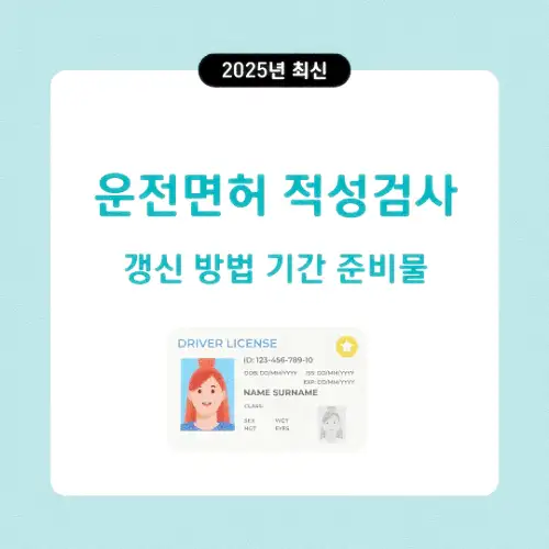 운전면허 적성검사 갱신 방법 기간 준비물