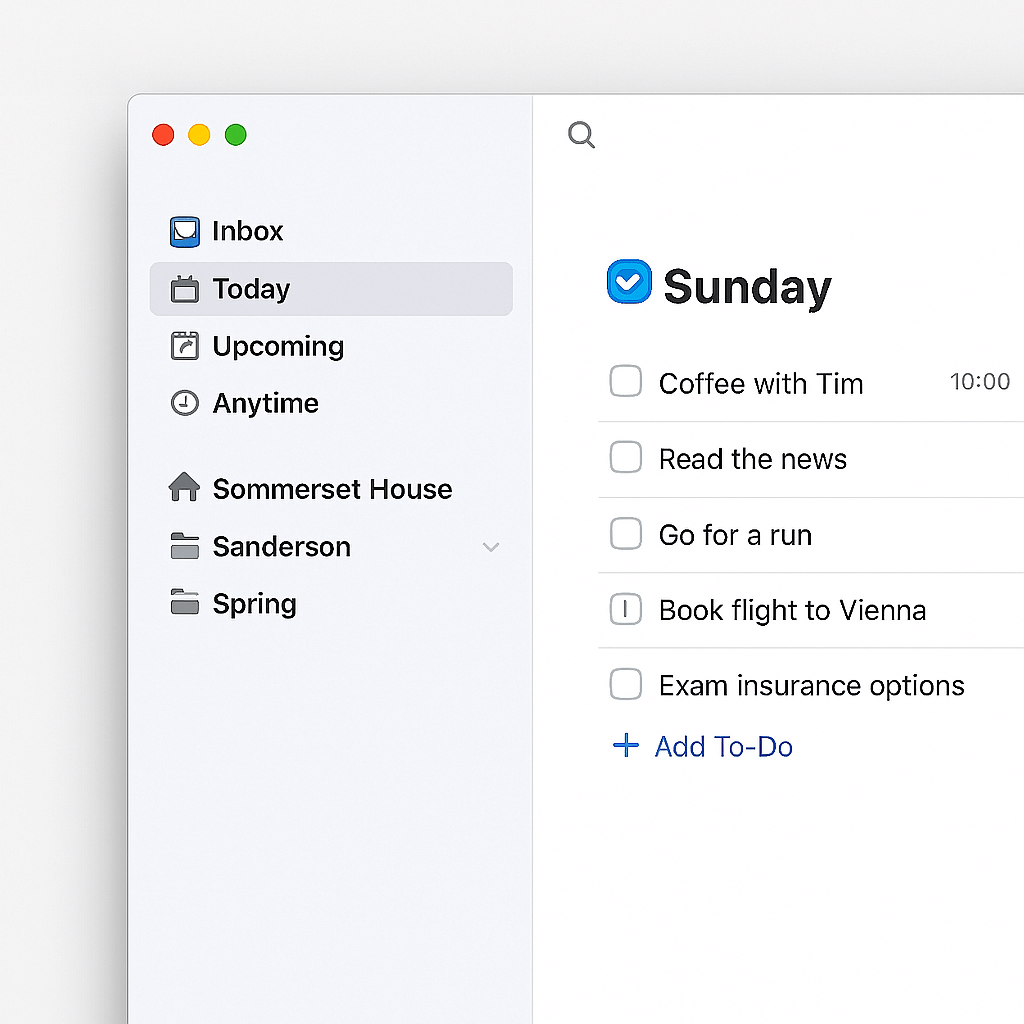 Things3 아이폰 맥북 유저 사용자 화면 UI