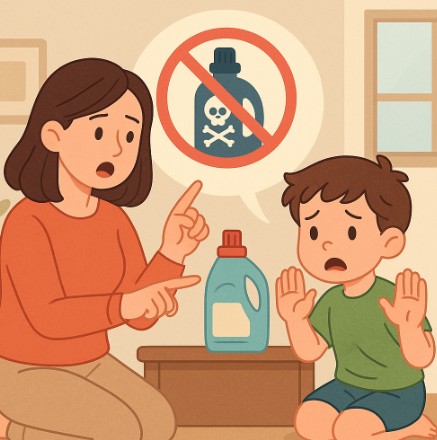 아동 독극물 사고 예방 교육 이미지