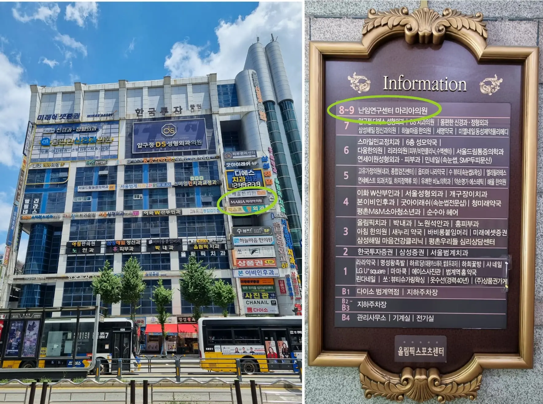 평촌마리아 건물 위치