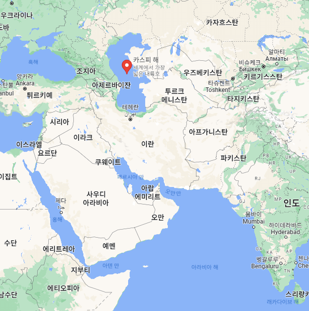 카스피해 위치