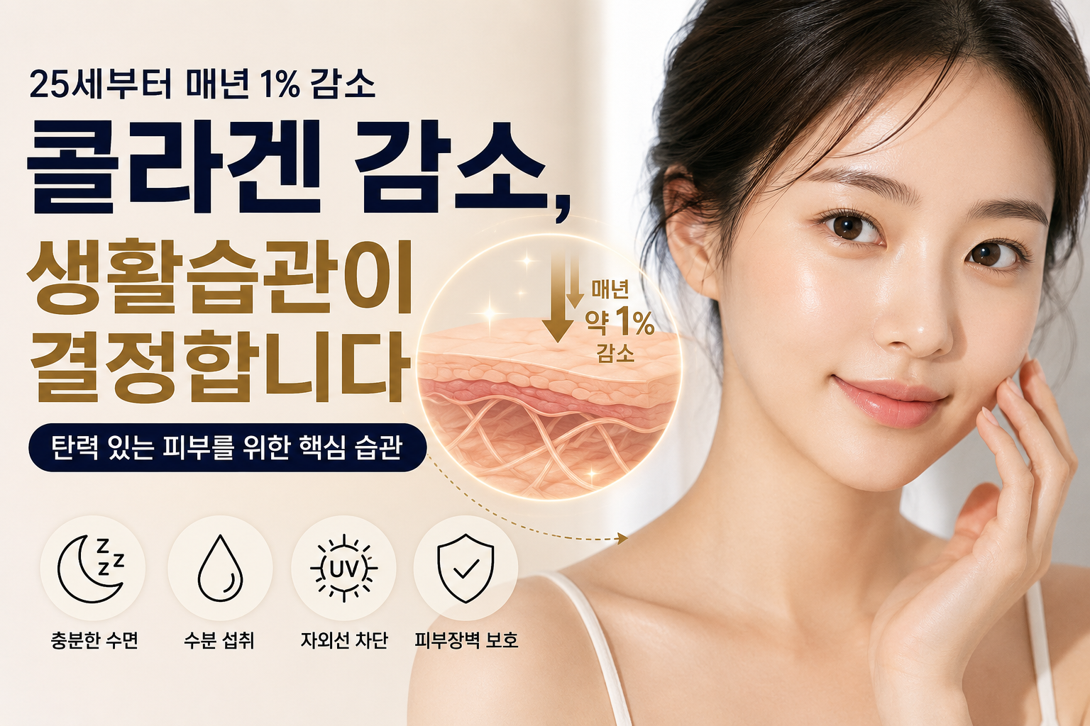 콜라겐 감소와 피부 관리 습관