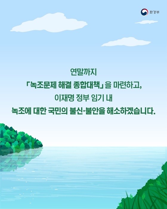녹조 수질검사 녹조종합대책 먹는물 정보공개 조류독소 녹조영향 마이크로시스틴 수질검사개편