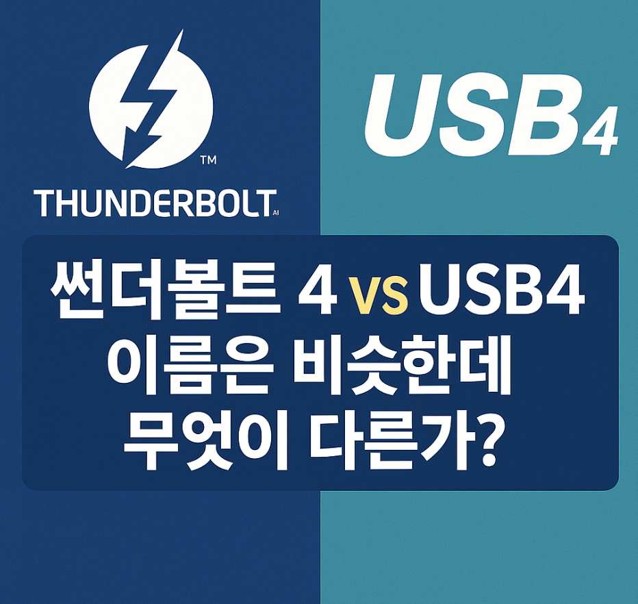 썬더볼트 4 vs USB4, 이름은 비슷한데 무엇이 다른가?