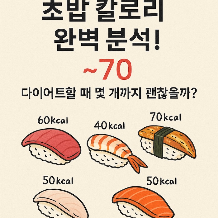 🍣 초밥 칼로리 완벽 분석! 다이어트할 때 몇 개까지 괜찮을까?