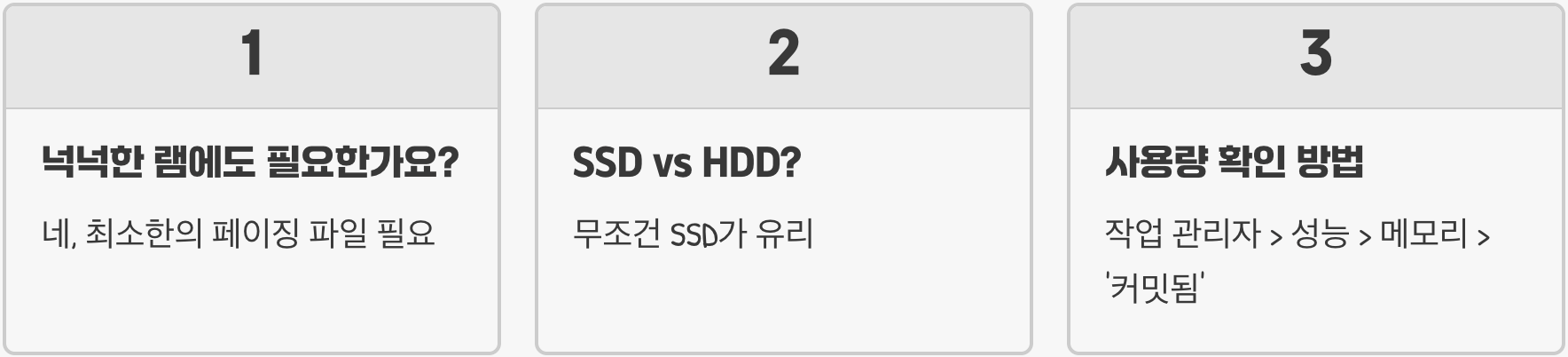 ‘가상 메모리(페이징 파일)’ 늘리면 정말 빨라질까?
