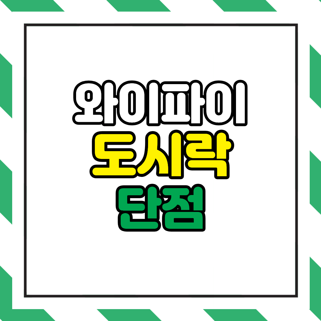 해외여행 와이파이 도시락 단점
