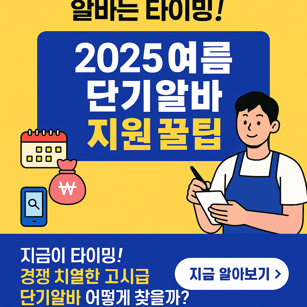 2025 여름방학단기알바