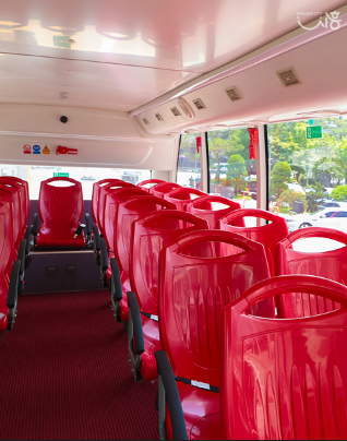 시티투어 2층 버스 1층 내부 [시흥시]