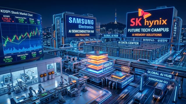삼성전자와 SK하이닉스 AI 반도체 투자 타이밍 및 HBM 시장 전망 비교 이미지