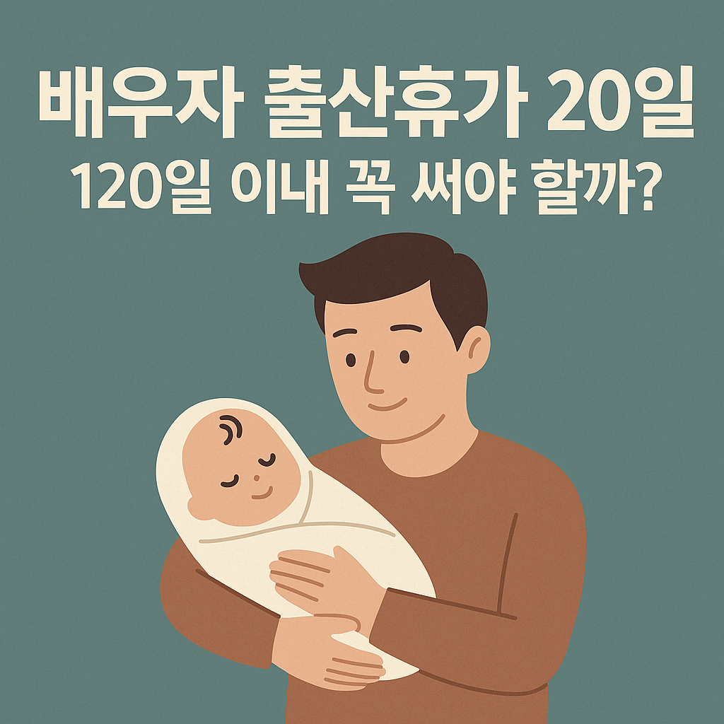배우자 출산휴가 20일, 120일 이내 꼭 써야 할까?