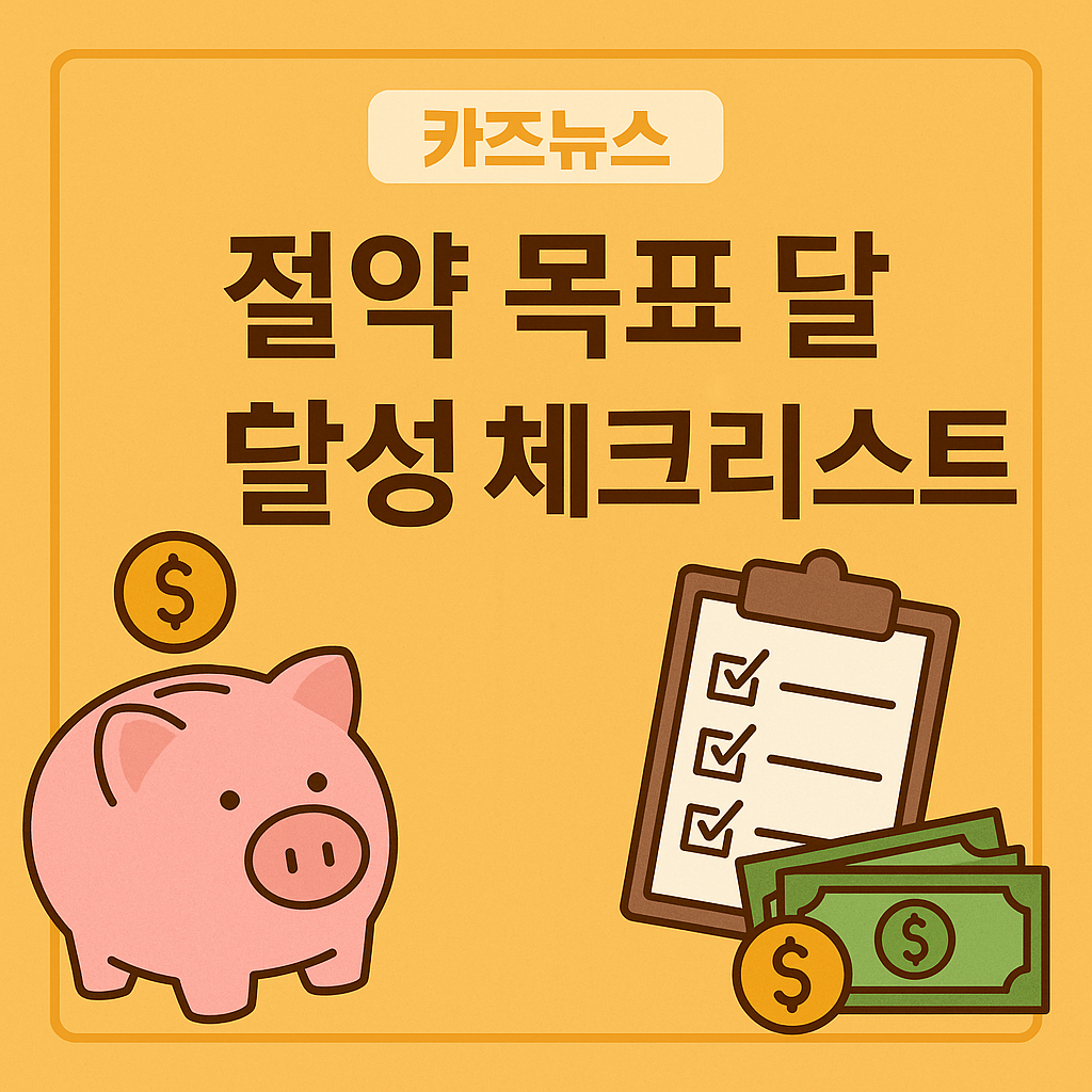 절약 목표 달성 체크리스트