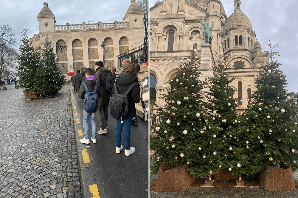 성탄절의 샤크레쾨르 대성당