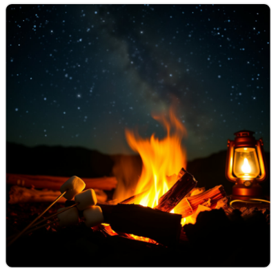 캠핑 모닥불 사진