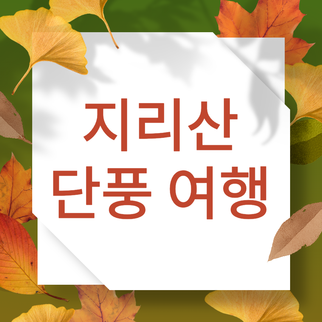 지리산 단풍여행