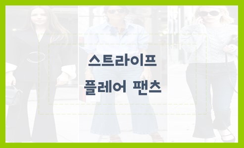 스트라이프 플레어 팬츠