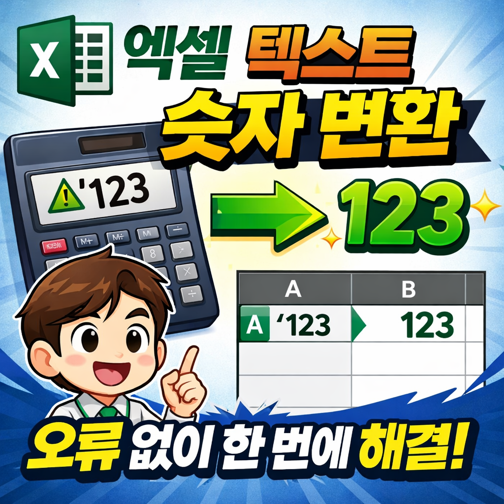 엑셀 텍스트 숫자 변환