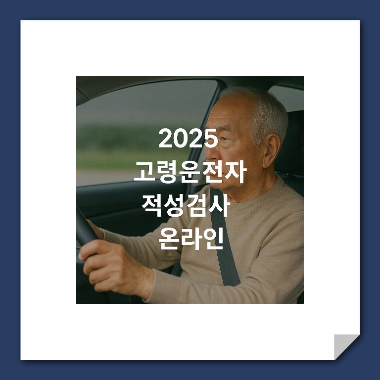 고령운전자 적성검사 온라인