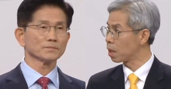 권영국 김문수 악수 거절