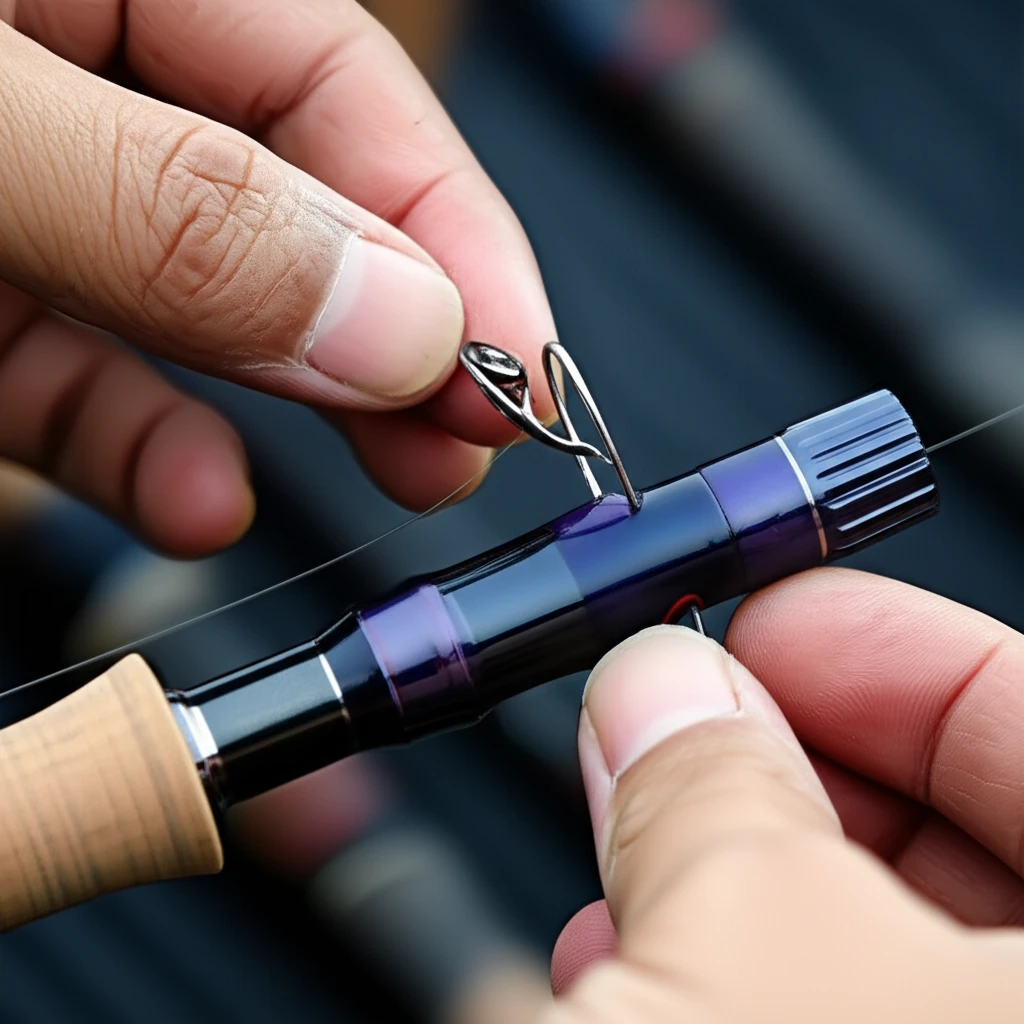 부러진 낚시대 초릿대, 교체로 새 낚