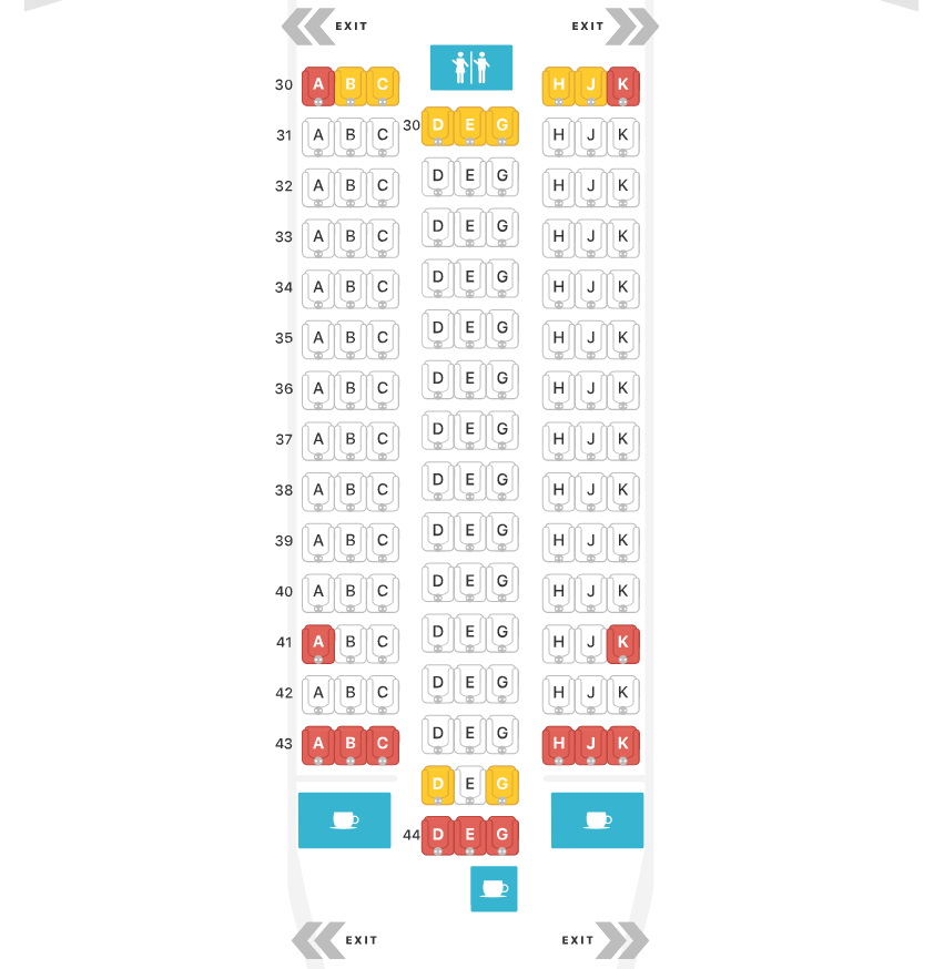 보잉 787-9 좌석배치도