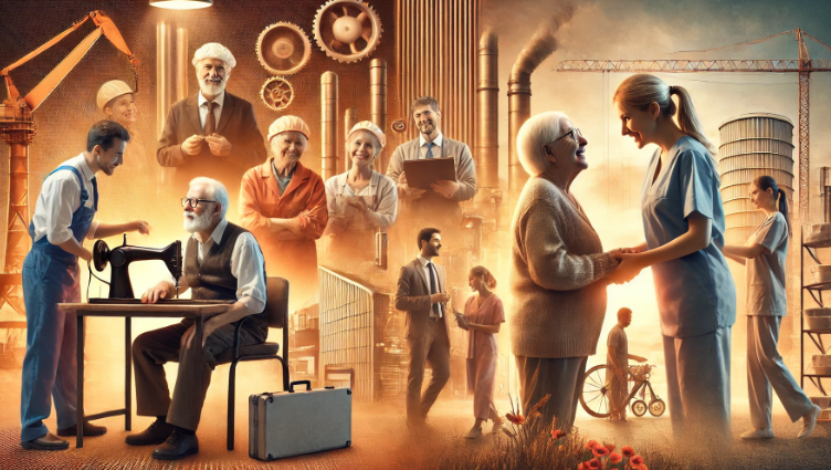 고령화가 노동시장에 미치는 경제적 영향 이미지