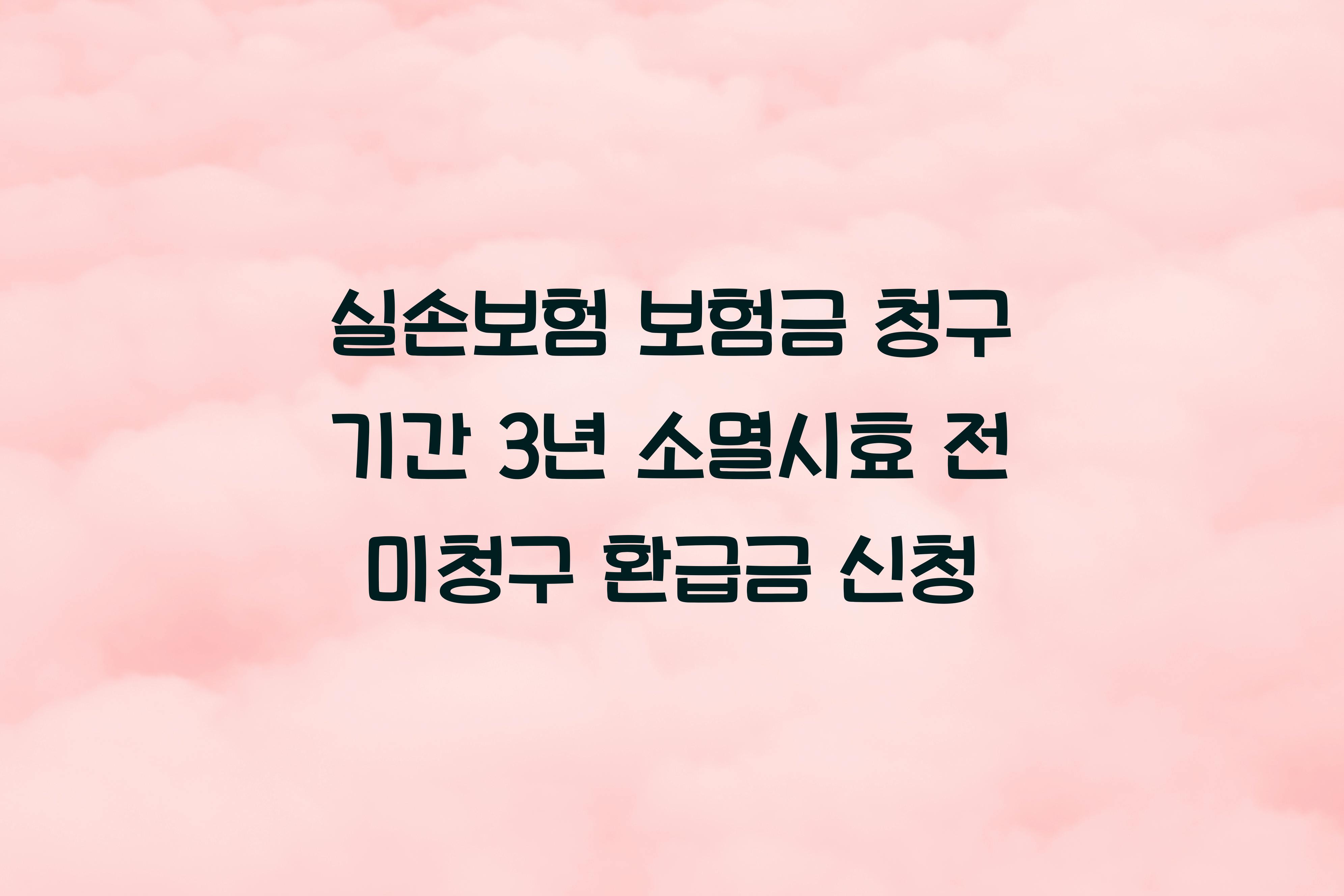 실손보험 보험금 청구 기간