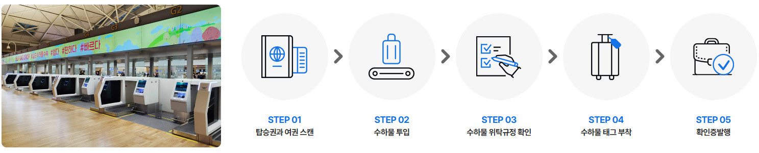 인천공항 셀프백드랍 순서