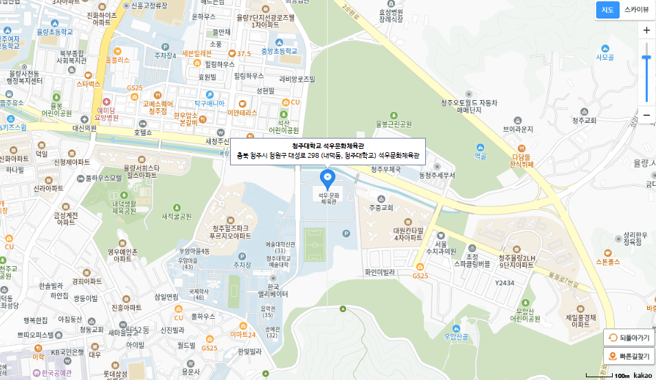 청주대학교 지도