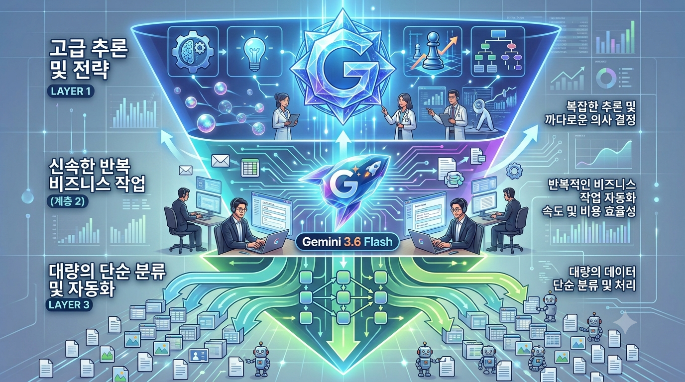 AI 모델을 업무 난이도에 따라 나누는 구조