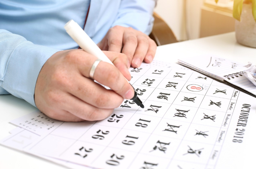 캘린더를 사용하는 사용자