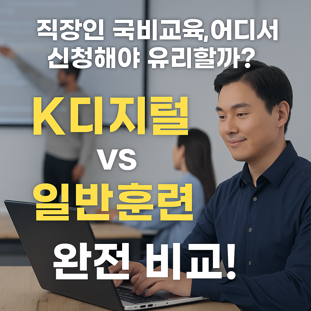 재직자 내일배움카드 2025, K디지털 VS 일반훈련 차이