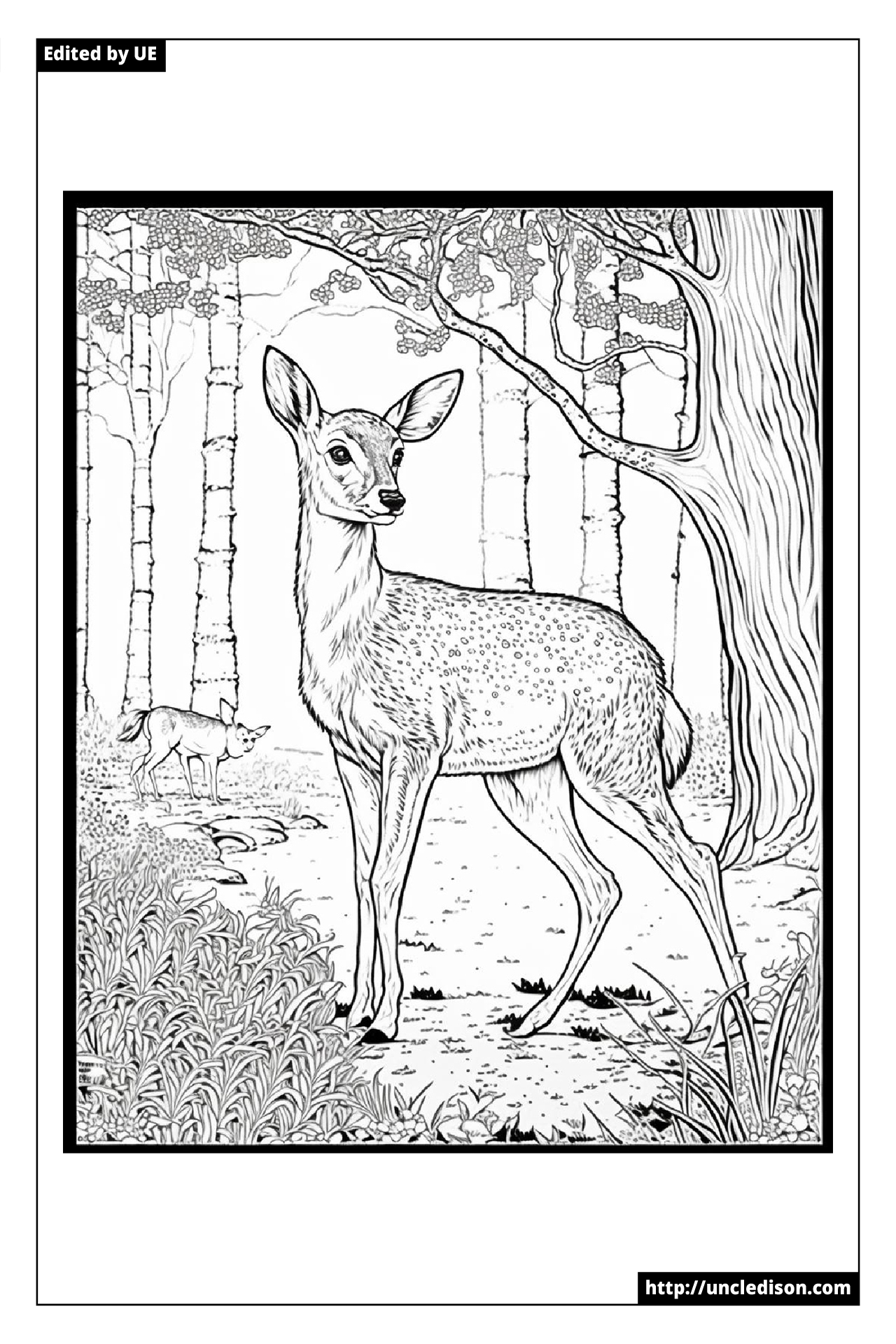 색칠공부 도안 동물 사슴 어른 어르신 어려운 색칠도안