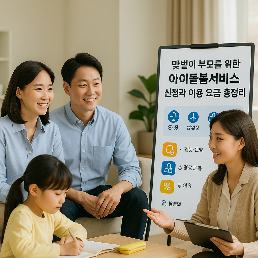 맞벌이 부모를 위한 아이돌봄서비스 신청과 이용 요금 총정리
