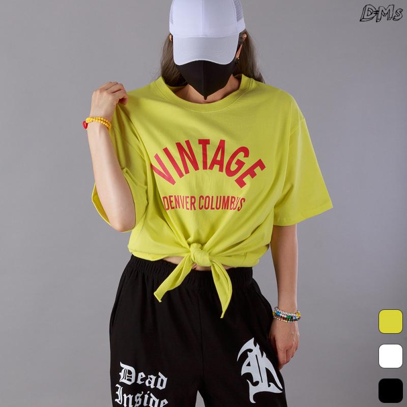 빈티지 매듭 크롭 반팔티 방송 줌바 여성 댄스복 에어로빅복 줌바닷컴 핏합 줌바복