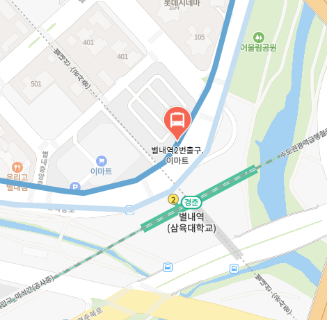 별내역.이마트에서 인천공항 리무진 공항버스(8844번) 지도 위치