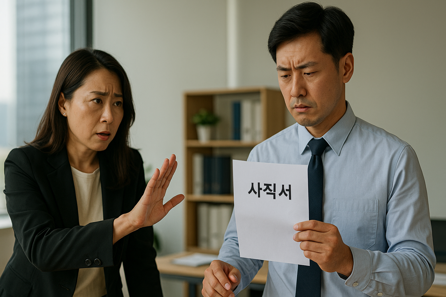 직장 상사의 사직서 반려