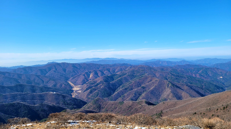 태백산 정상의 전경