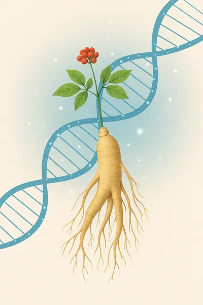 산삼과 DNA 일러스트