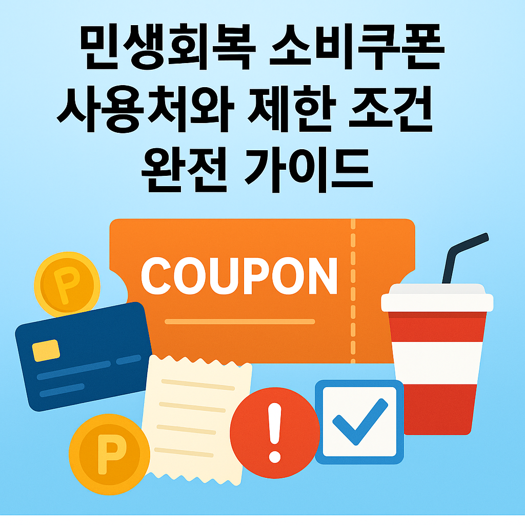 2025 민생회복 소비쿠폰 사용처와 제한 조건 완전 가이드