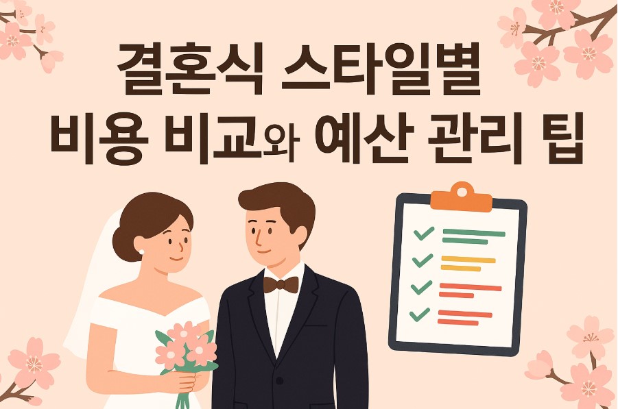 결혼식 스타일별 비용 비교