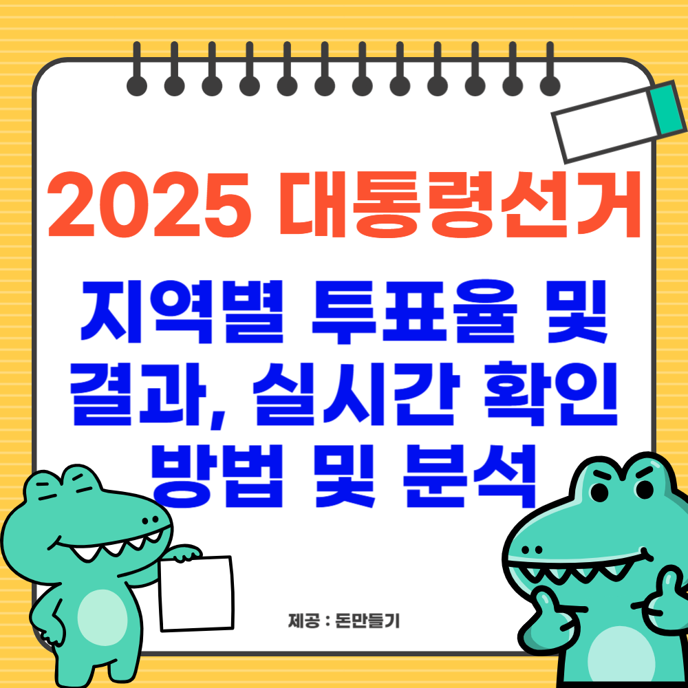 2025년 대통령선거 지역별 투표율 및 결과, 실시간 확인 방법 및 분석