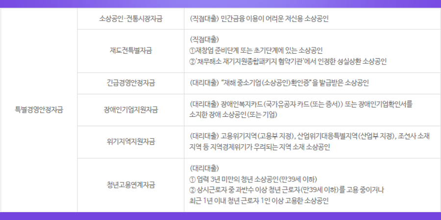 소상공인정책자금