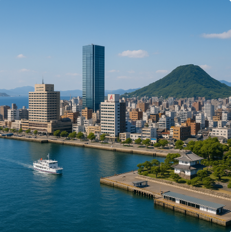 일본 다카마쓰 풍경 이미지