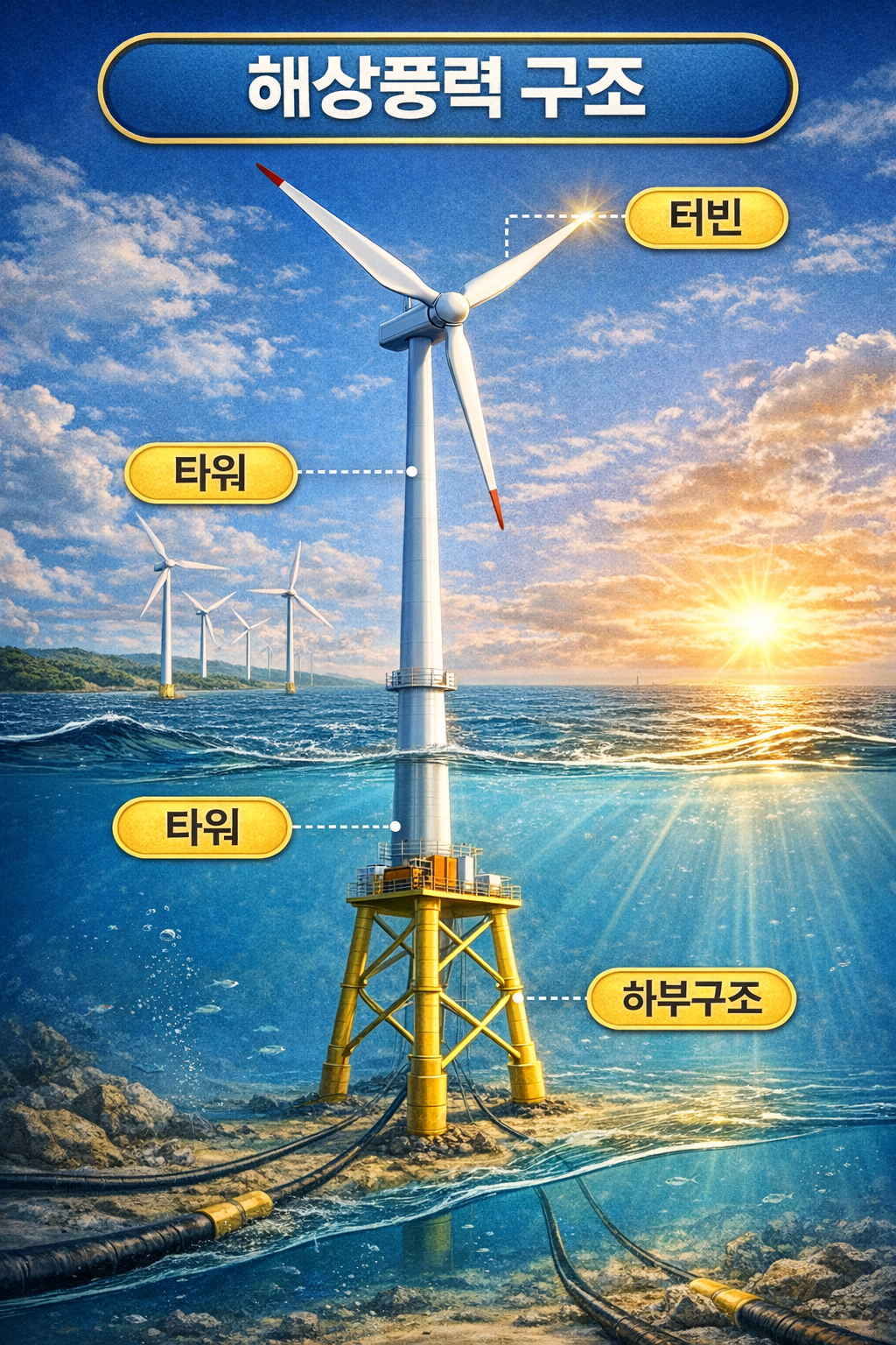 해상풍력 구조 이미지